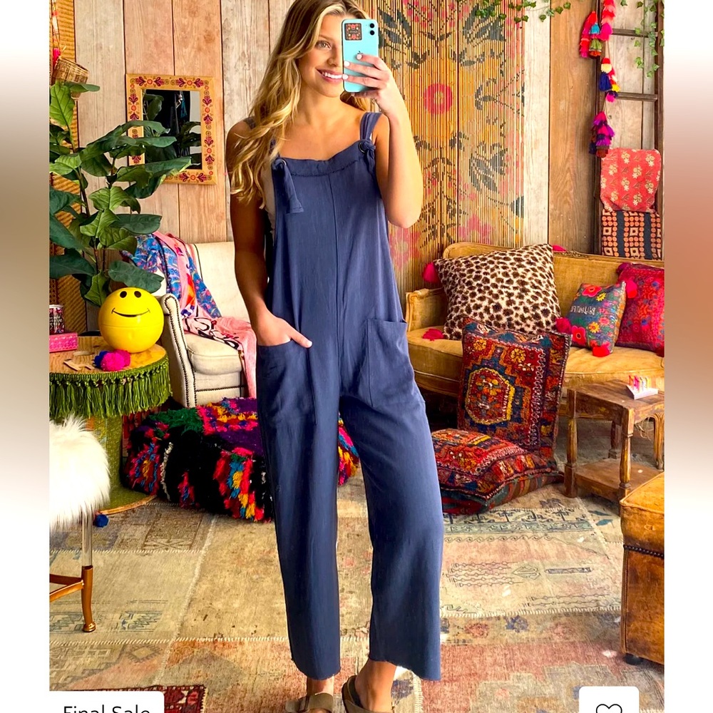NATURAL LIFE Carly jumpsuit, NWT, size medium, blue